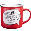 Load image into Gallery viewer, Taza roja estilo campamento Proverbios 3:5 (Spanish Proverbs 3:5 Mug)
