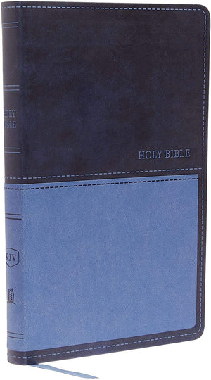 Personalized Custom Text Your Name KJV Value Thinline Bible Dark Blue Comfort Print Leathersoft