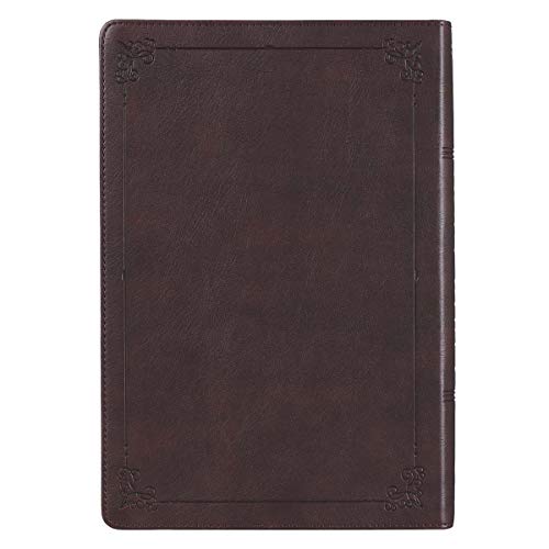 Personalized KJV Holy Bible Giant Print Full-Size Bible Dark Brown Faux Leather Bible