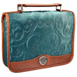 Load image into Gallery viewer, Classic Quilt Stitched Micro-Fiber Bible / Book Cover (Medium, Teal)
