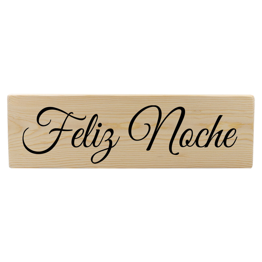 Feliz Noche Spanish Wood Decor