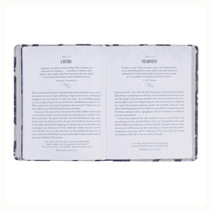 Personalized Custom Text Your Name He Walks with Me Devotional Gift Book Faux Leather