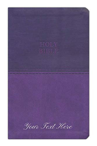 Personalized KJV Holy Bible Value Thinline Leathersoft Purple Comfort Print King James Version