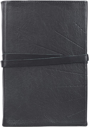 Personalized Black Classic Full Grain Leather Writing Journal/Notebook