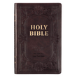 Load image into Gallery viewer, Personalized KJV Deluxe Gift Bible Dark Brown Faux Leather
