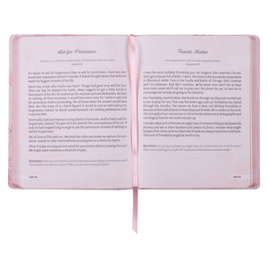 Personalized Custom Text Your Name Rest in Me Devotional Pink Faux Leather