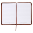 Load image into Gallery viewer, Personalized Journal Custom Text Your Name Be Strong Brown Faux Leather Classic Journal with Zippered Closure - Joshua 1:9
