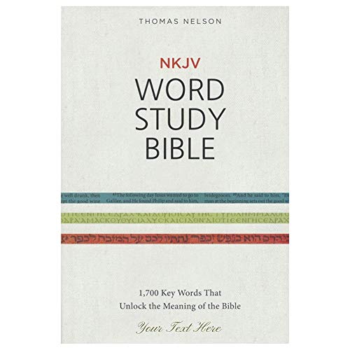 Personalized NKJV Word Study Bible Red Letter Hardcover