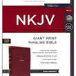 Load image into Gallery viewer, Personalized NKJV Thinline Bible Giant Print Leathersoft Brown Thumb Indexed Red Letter

