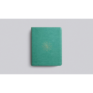 Personalized ESV Single Column Journaling Bible TruTone Teal Resplendent Cross Design