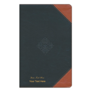 Personalized NKJV Deluxe Reader's Bible Comfort Print Leathersoft Black