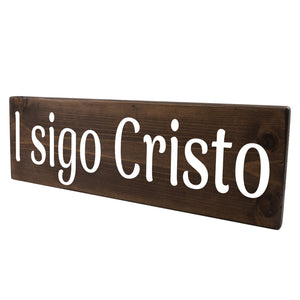 I sigo Cristo Spanish Wood Decor