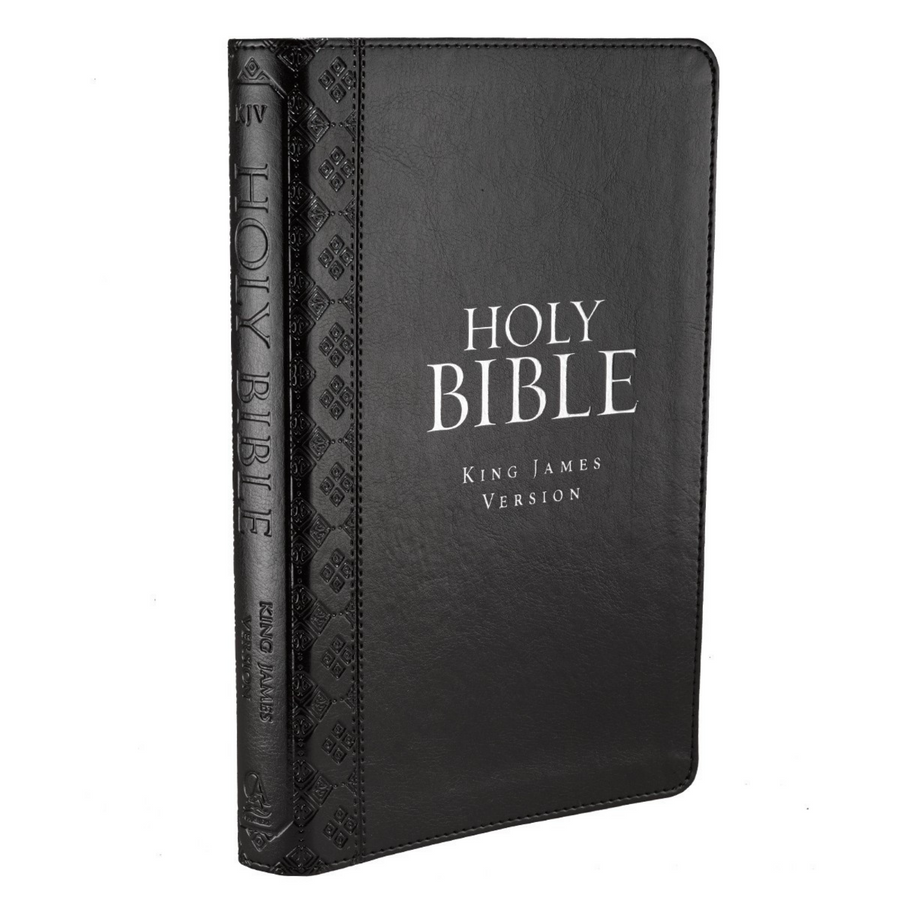 Personalized Custom Text Your Name KJV Holy Bible Thumb Index Edition Standard Size Black King James Version