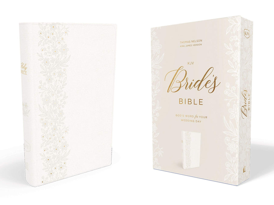 Personalized KJV Bride's Bible Comfort Print Red Letter Edition Leathersoft White King James Version