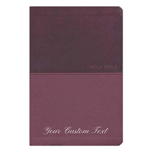 Personalized NKJV Value Thinline Bible Large Print Leathersoft Burgundy New King James Version