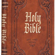 Load image into Gallery viewer, Personalized KJV Bible Brown Faux Leather Large Print Thinline with Thumb Index
