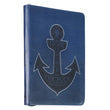 Load image into Gallery viewer, Personalized Journal Custom Text Hope As An Anchor Hebrew 6:19 Journal LuxLeather Navy Blue
