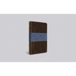 Load image into Gallery viewer, Personalized ESV Thinline Bible TruTone Chocolate/Blue Paisley Band
