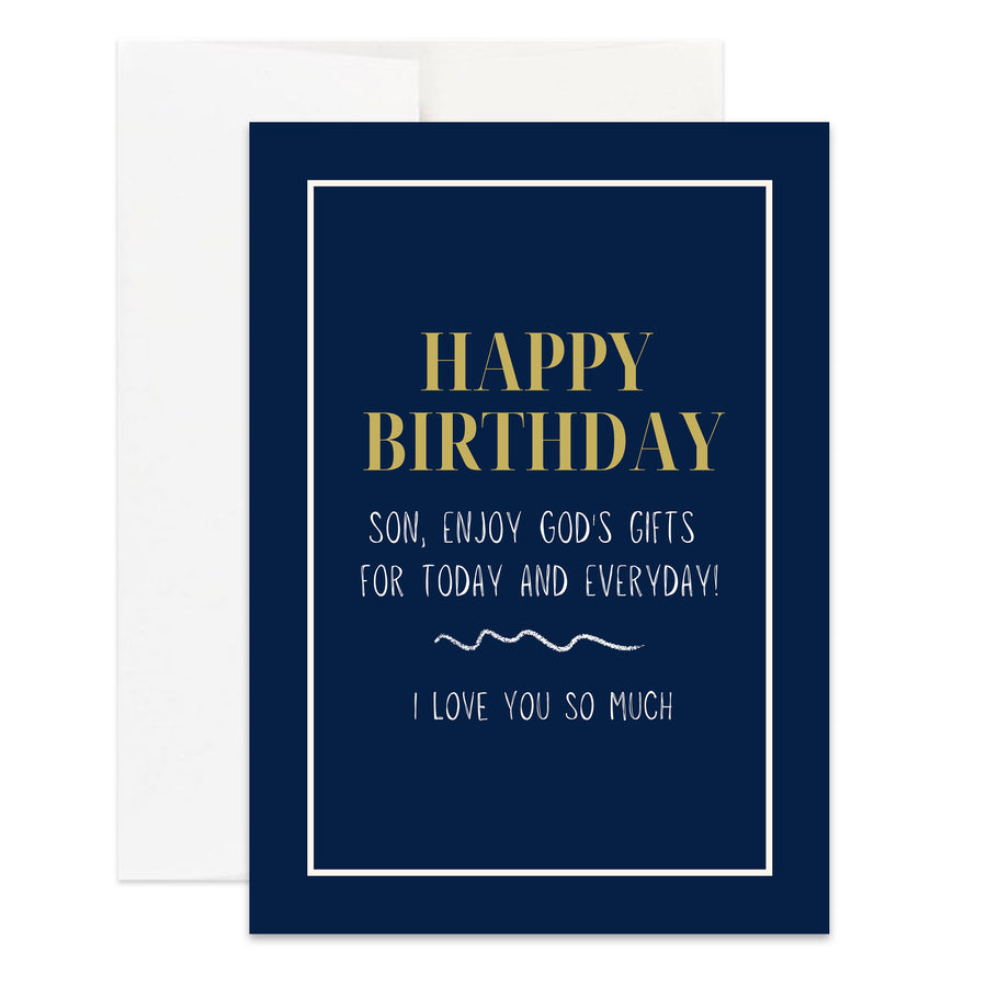 Christian Birthday Card for Son, Card Christian Birthday Card, Christian Gift for Son Birthday