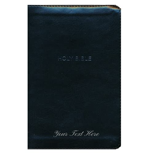 Personalized NKJV Thinline Bible Compact Leathersoft Black Comfort Print: Holy Bible