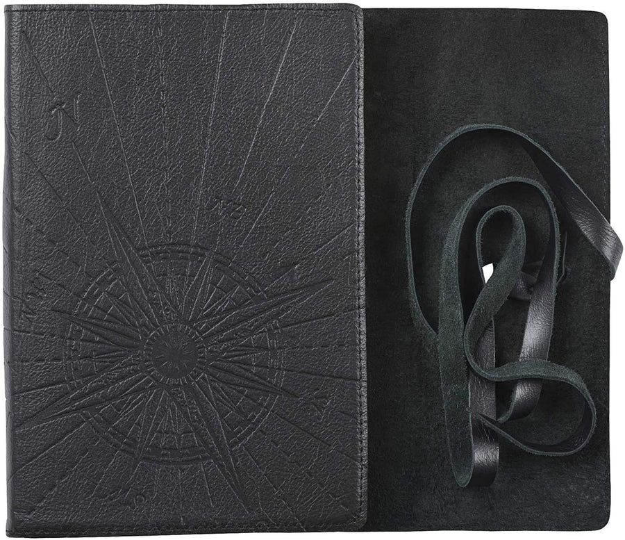 Personalized Black Classic Full Grain Leather Writing Journal/Notebook