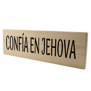 Confía En Jehova Spanish Wood Decor