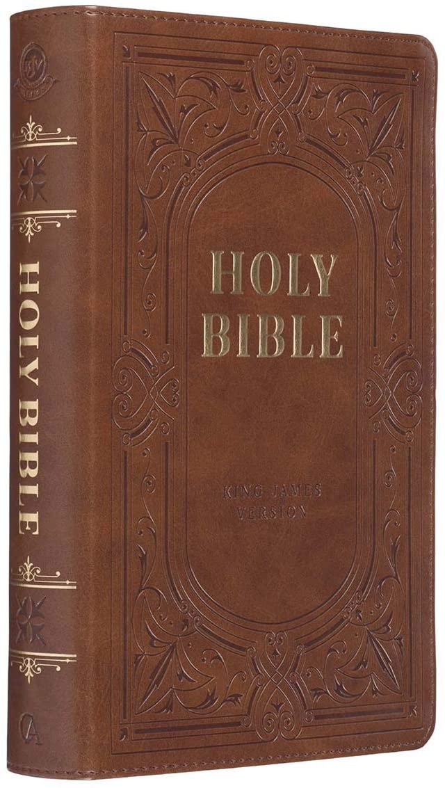 Personalized KJV Medium Brown Giant Print Bible with Thumb Index