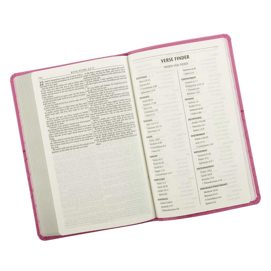 Personalized Bible Custom Text Your Name KJV Gift Edition Pink Faux Leather King James Version