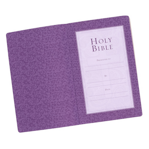 Personalized Custom Text Your Name KJV Budget Gift and Award Purple Bible King James Version