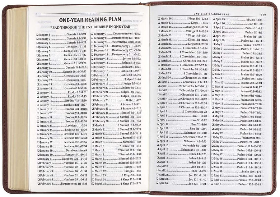 Personalized KJV Medium Brown Faux Leather Compact Bible