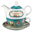 Load image into Gallery viewer, Trust in the Lord Proverbs 3:5 Tea Set for One
