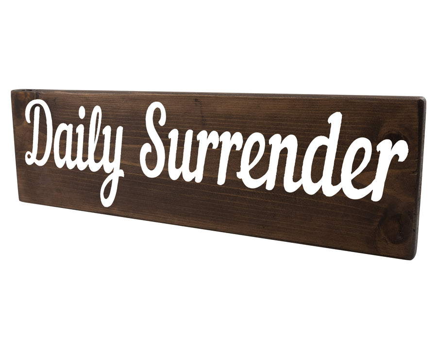 Daily Surrender Wood Decor