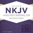 Load image into Gallery viewer, Personalized NKJV Large Print Personal Size Reference Bible Indexed Purple New King James Version
