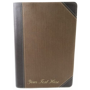 Personalized NKJV Cultural Backgrounds Study Bible Leathersoft Brown Red Letter Edition