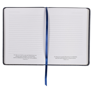 Personalized Journal Wings Like Eagles Navy Blue Handy-sized Faux Leather