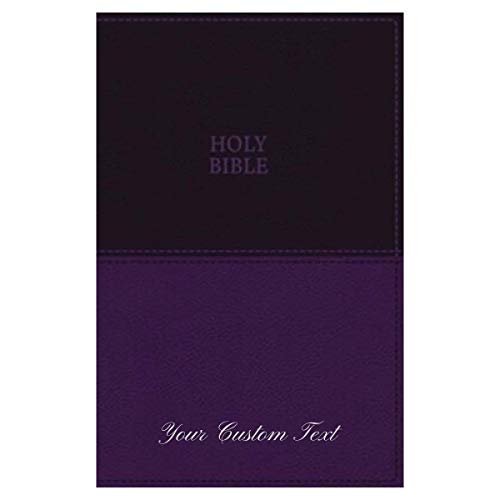 Personalized KJV Value Thinline Bible COMPACT Comfort Print Leathersoft Purple