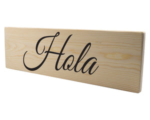 Hola Spanish Wood Decor