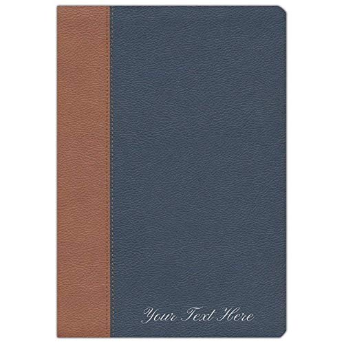 Personalized NKJV Amplified Parallel Large Print Bible Flexisoft Blue/Brown