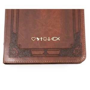 Personalized NKJV Thompson Chain-Reference Bible Brown Leathersoft