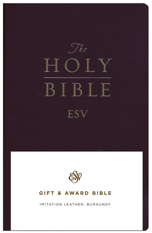 Personalized ESV Gift and Award Bible Imitation Leather Burgundy English Standard Version