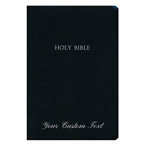 Personalized KJV Large Print Wide Margin Bible Bonded Leather Black