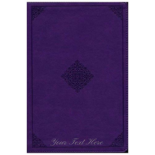 Personalized ESV Large Print Thinline Reference Bible Soft Leather-Look Purple