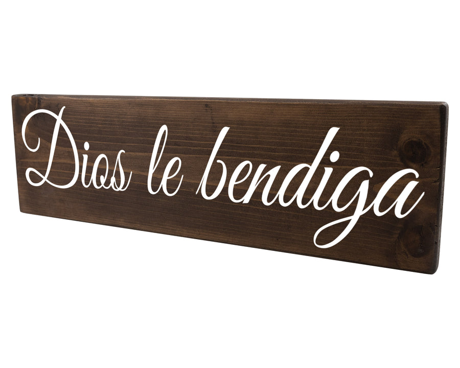 Dios Le Bendiga Spanish Wood Decor