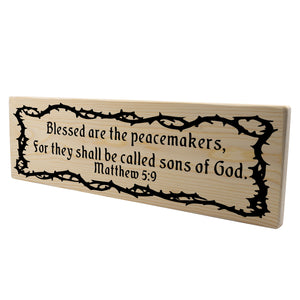 Matthew 5:9 Blessed Are The Peacemakers Wood Decor