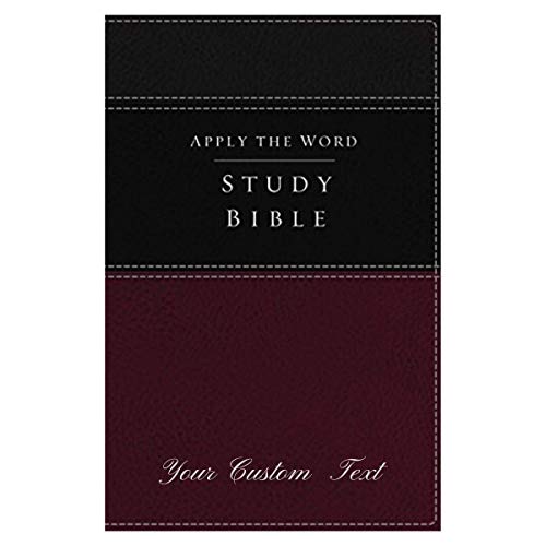 Personalized NKJV Apply The Word Study Bible Leathersoft Deep Rose/Black New King James Version