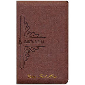 Personalized Santa Biblia NTV Edición Zíper SentiPiel Ladrillo