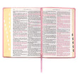 Load image into Gallery viewer, Personalized KJV Holy Bible Giant Print Full-Size Bible Pink Faux Leather Bible w/ Ribbon Marker
