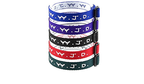 Woven WWJD Adjustable Bracelet