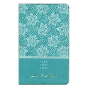 Personalized NIV Teen Study Bible Leathersoft Light Blue