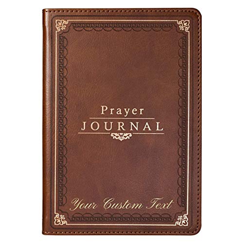 Personalized Journal Custom Text The Lord's Prayer Matthew 6:9-13 LuxLeather Prayer Journal Brown